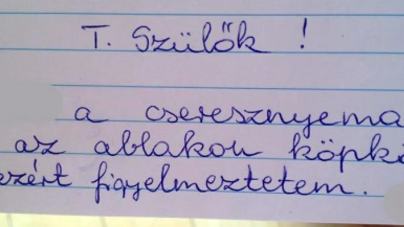 T. Szülők! A gyerek zavarja az órát!