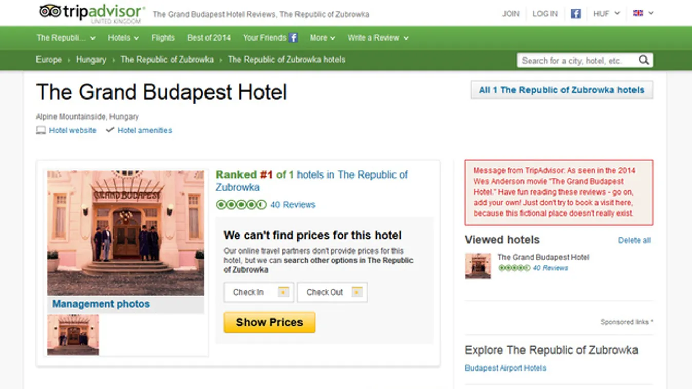 Imádják a turisták a magyar Grand Hotel Budapestet