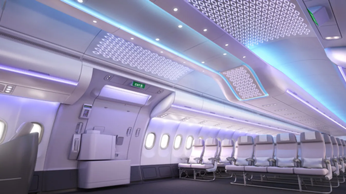 LED-es hangulatvilágítást kapnak az új Airbus-kabinok