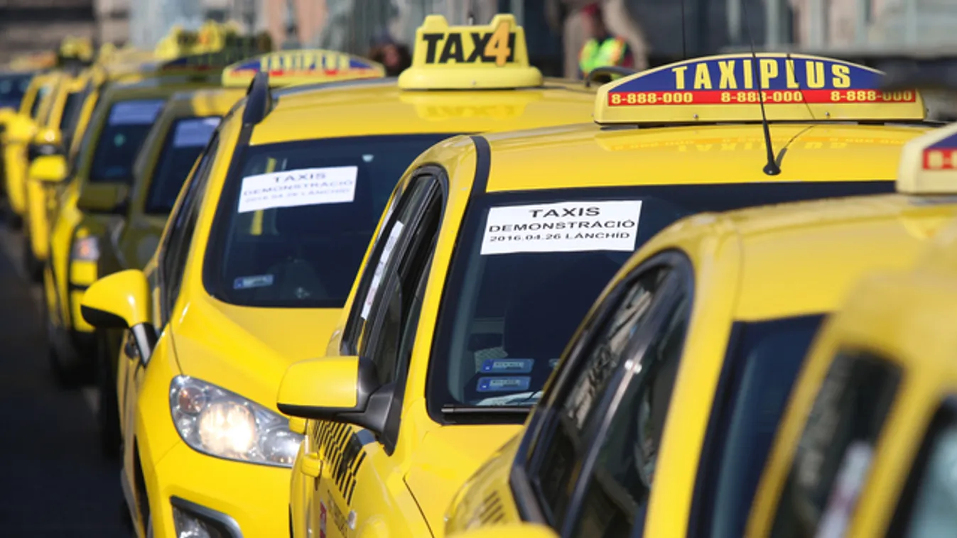 Taxis tüntetés miatt van káosz Budapesten - fotók