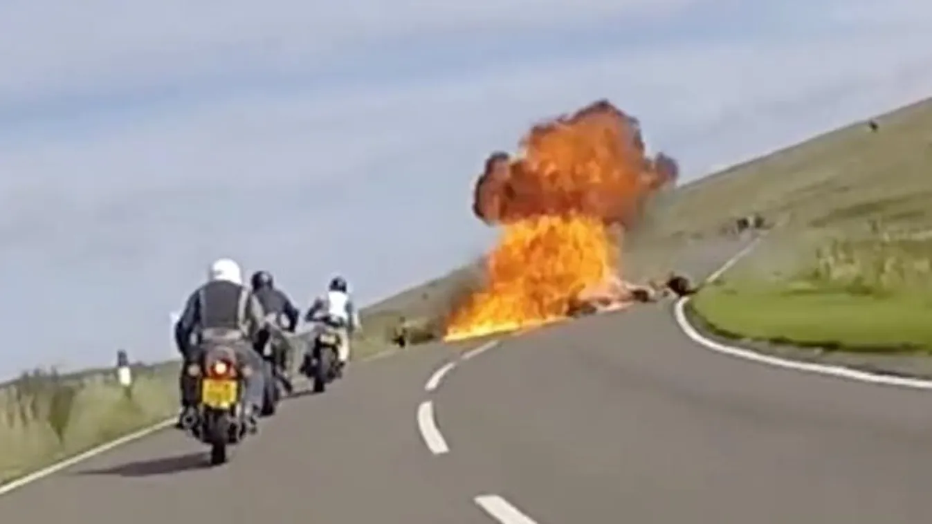 Megrázó: így robbant fel egy 22 éves motoros – (18+)