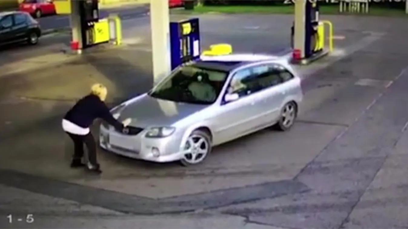 Elgázolt egy nőt, csak hogy megússzon egy kisebb lopást - videó