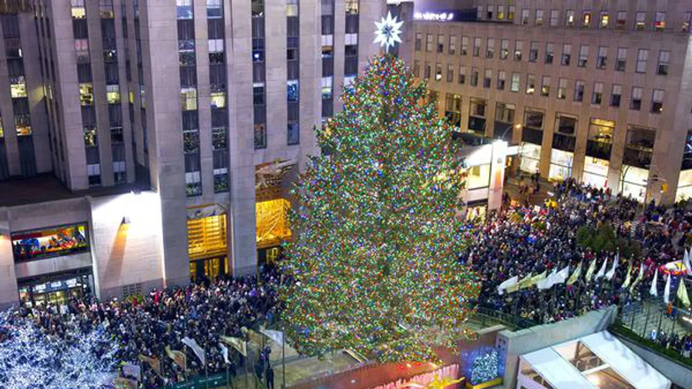 250 kilós Swarowski csillag díszíti a Rockefeller Központ karácsonyfáját