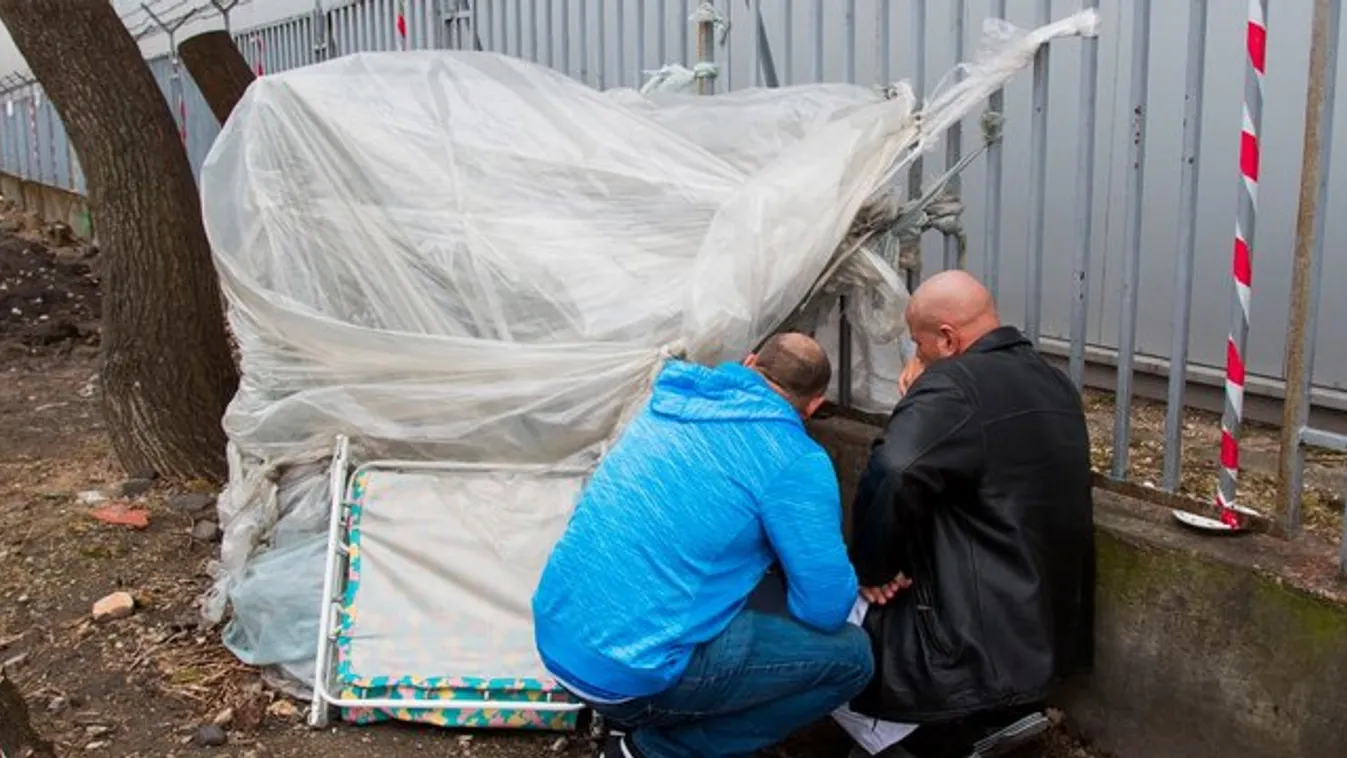 A Váci út mellett, fóliasátorban él Mária