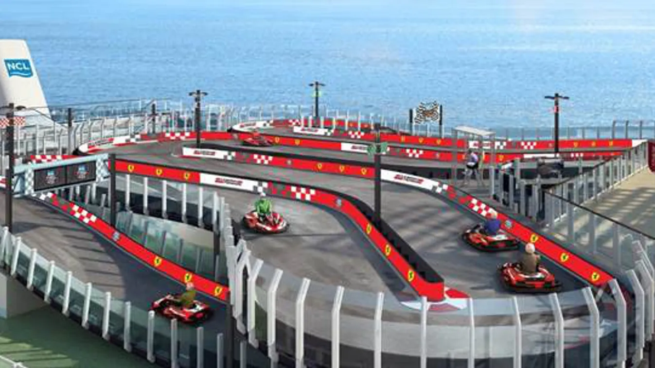 Hiánypótló: Ferrari-gokartpálya egy óceánjáró fedélzetén