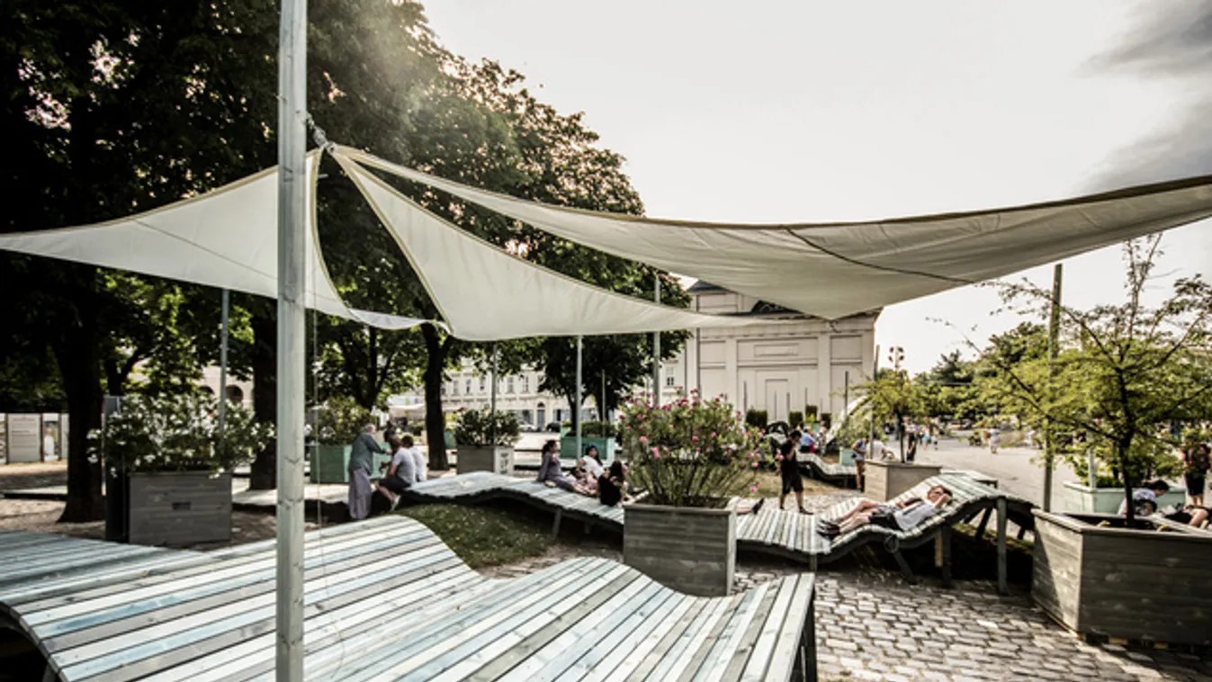Ilyen lett a város közepére oázisként tervezett pop up pihenőpark