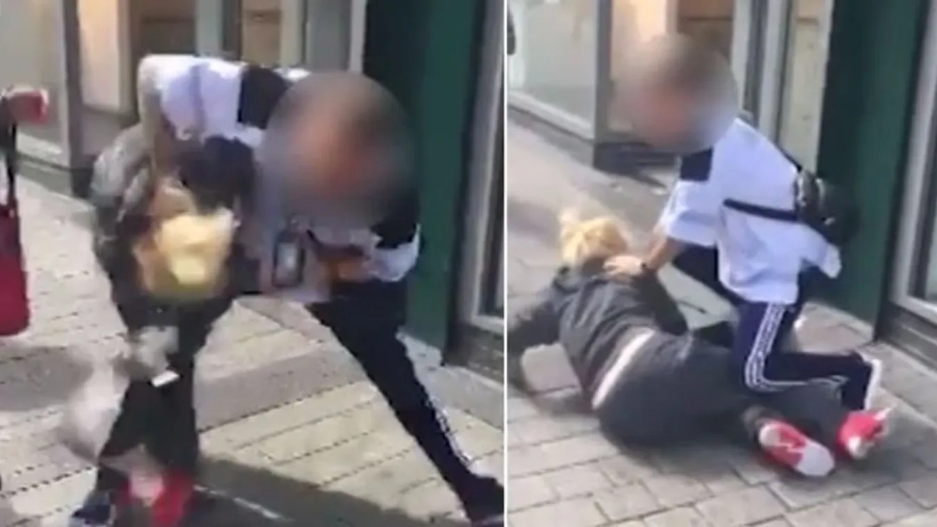 Brutális: így gyűrte le az őr a terhes bolti szarkát - videó