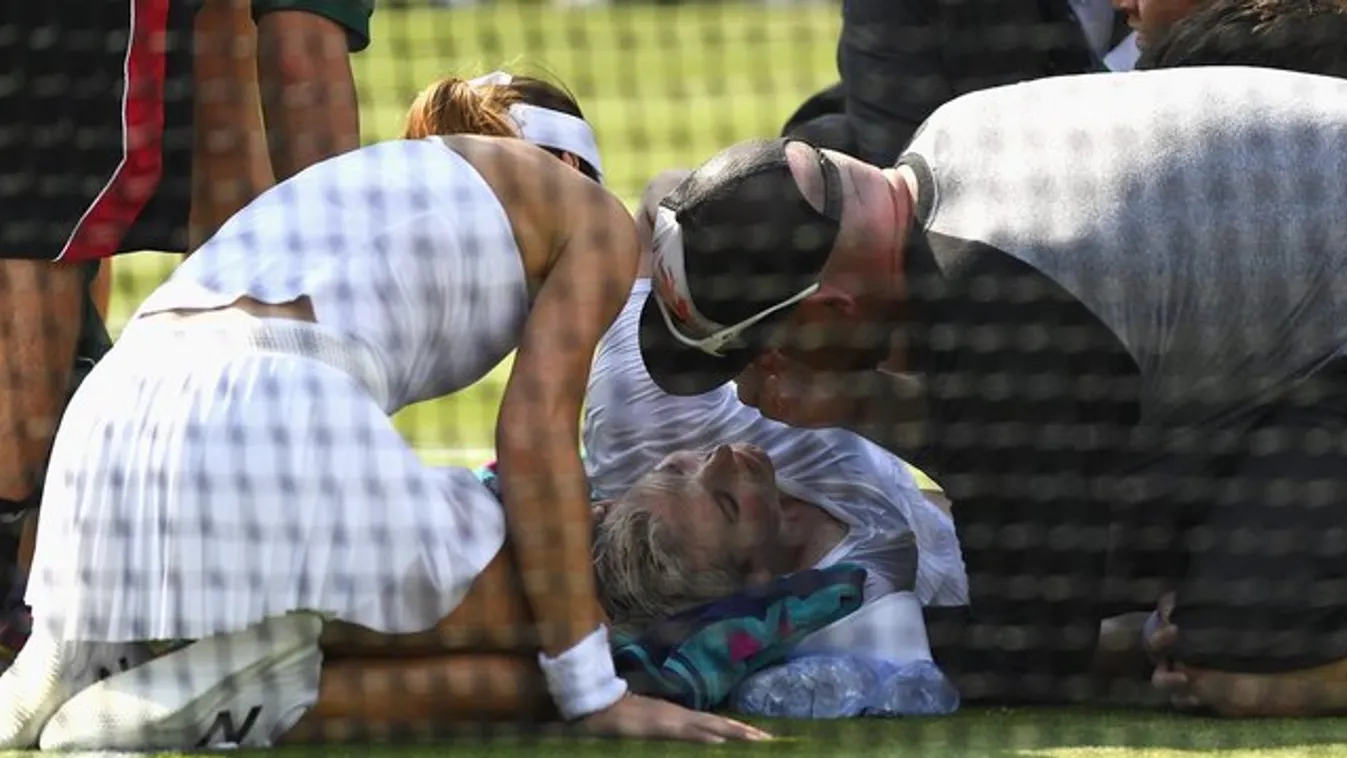 Wimbledon: Üvöltött a fájdalomtól a lesérült teniszezőnő - videó