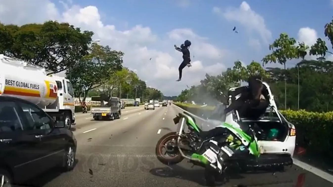 Elképesztő, hogy ez a két motoros, mit élt túl - videó