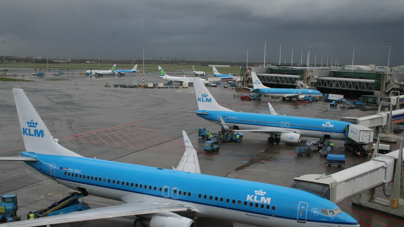 Hatalmas vihar Hollandiában: leállt a Schiphol repülőtér