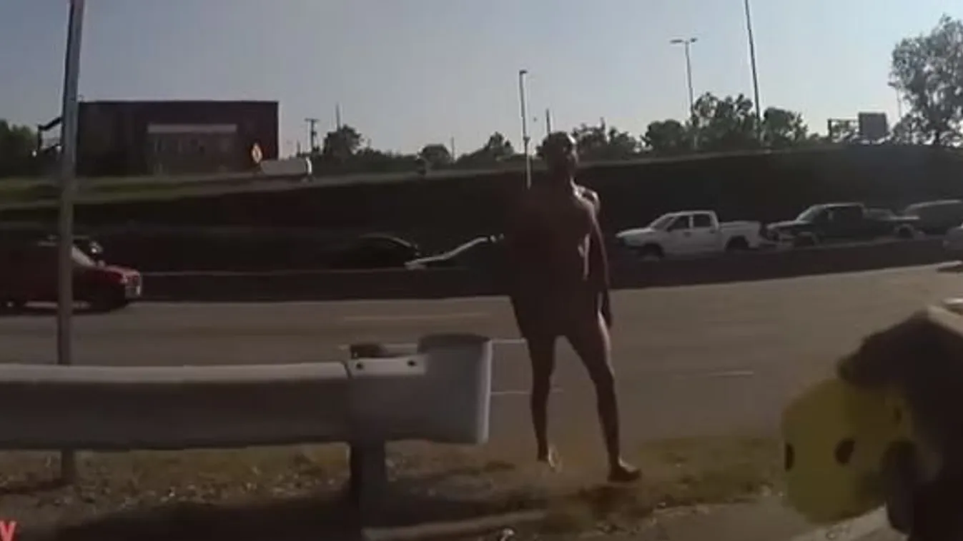 Meztelenül fetrengett a baleset után, majd a rendőrre támadt - 18+ videó