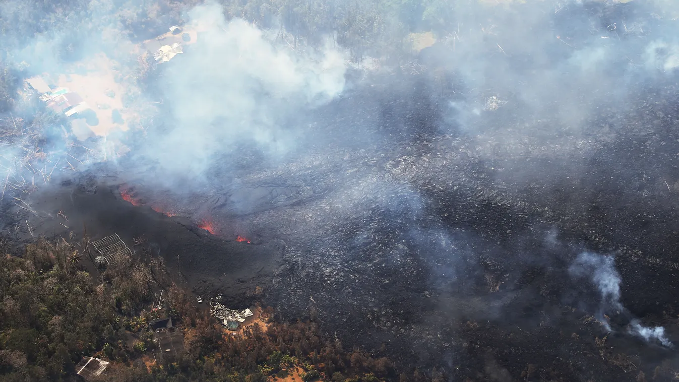Már házakat is tarolt a Kilauea vulkán Hawaii Nagy Szigetén