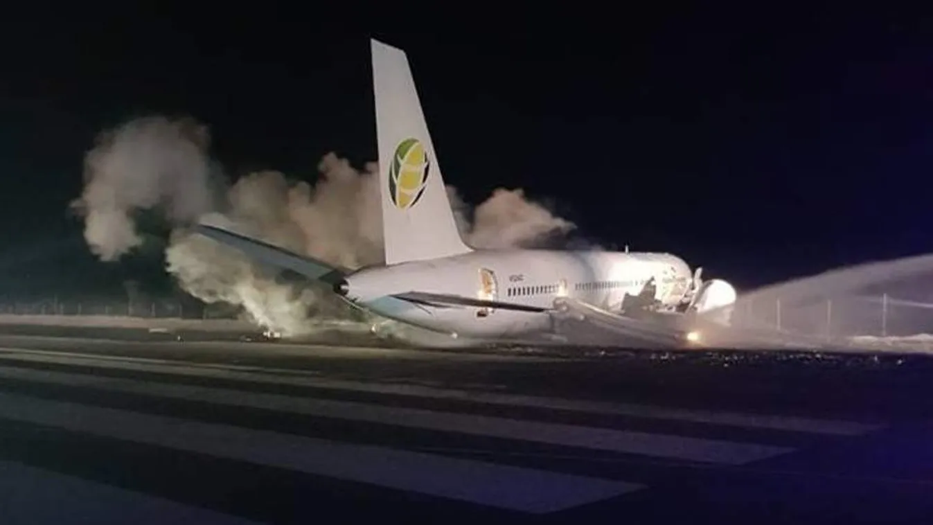 Kényszerleszállás közben átszakította a guyanai reptér kerítését egy Boeing