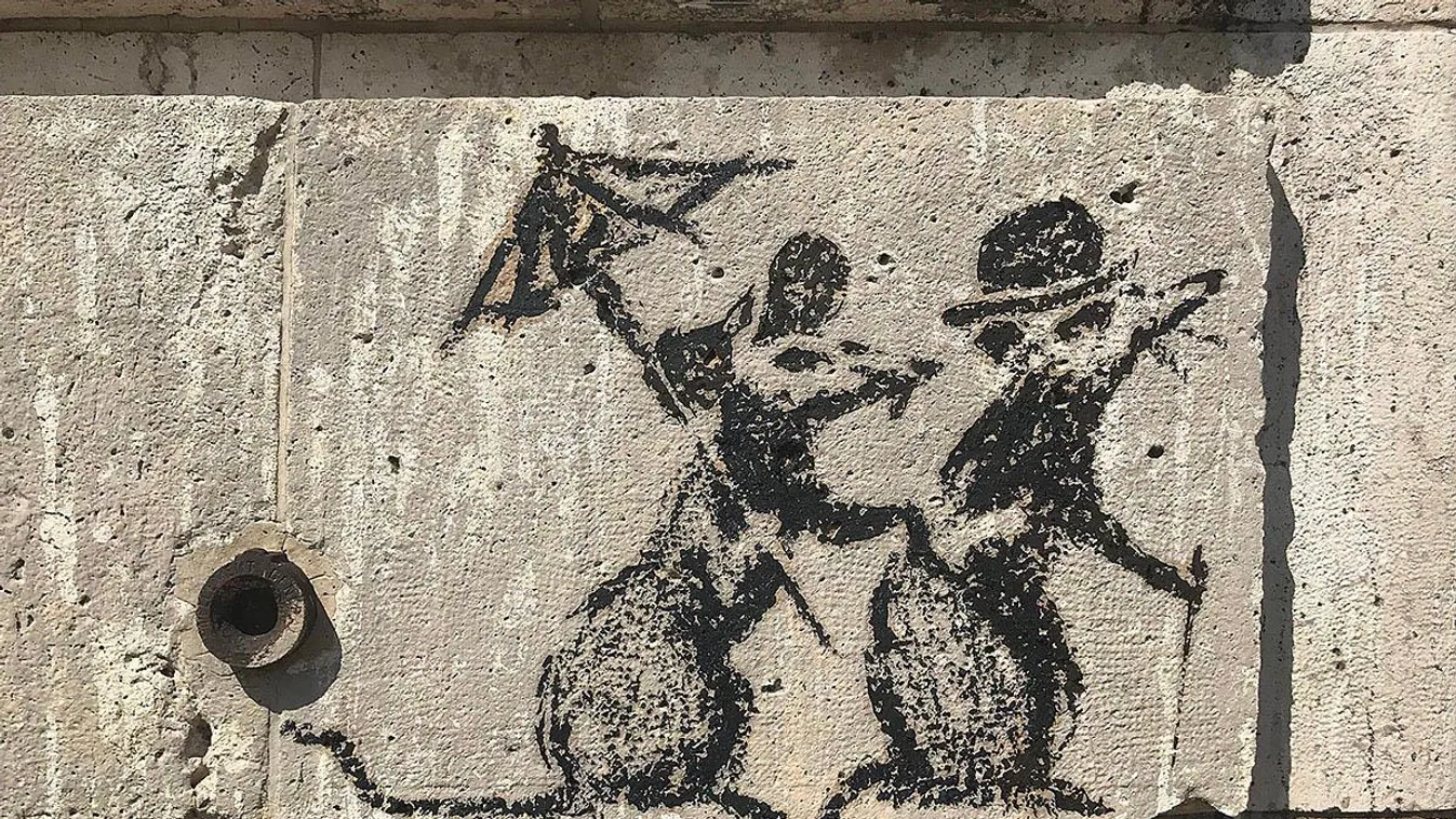 Vajon eredeti Banksy alkotás a tokiói esernyős patkány?