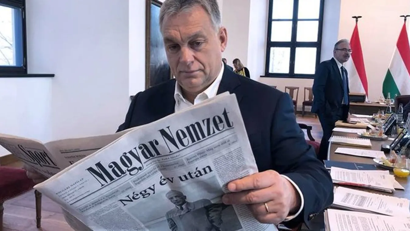 A Magyar Nemzettel kezdte napját Orbán Viktor