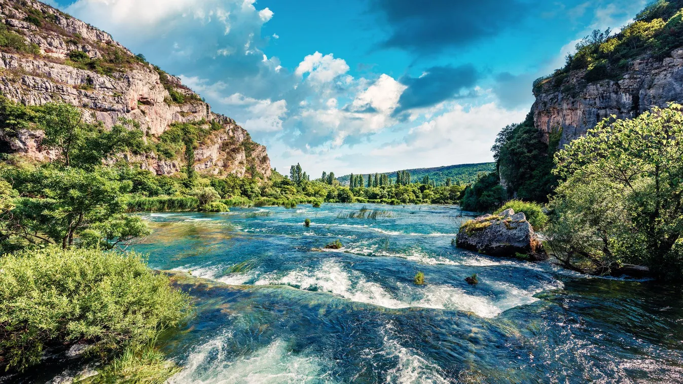 Tibeti stílusú függőhidat építenek a horvátok a Krka kanyon fölé