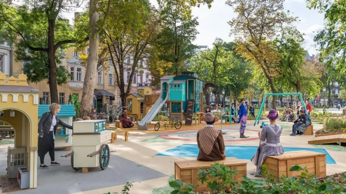 Békebeli játszótér nyílt a Józsefvárosban