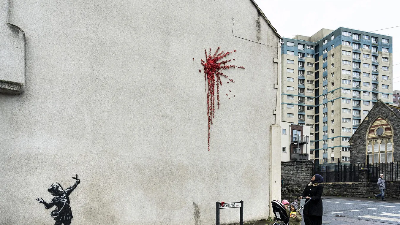 Banksy Valentin-napi festménnyel lepte meg Bristolt