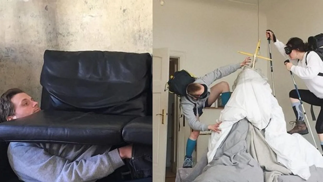 Ez a férfi láthatóan megkattant egy kicsit a karanténban - de a szó legjobb értelmében