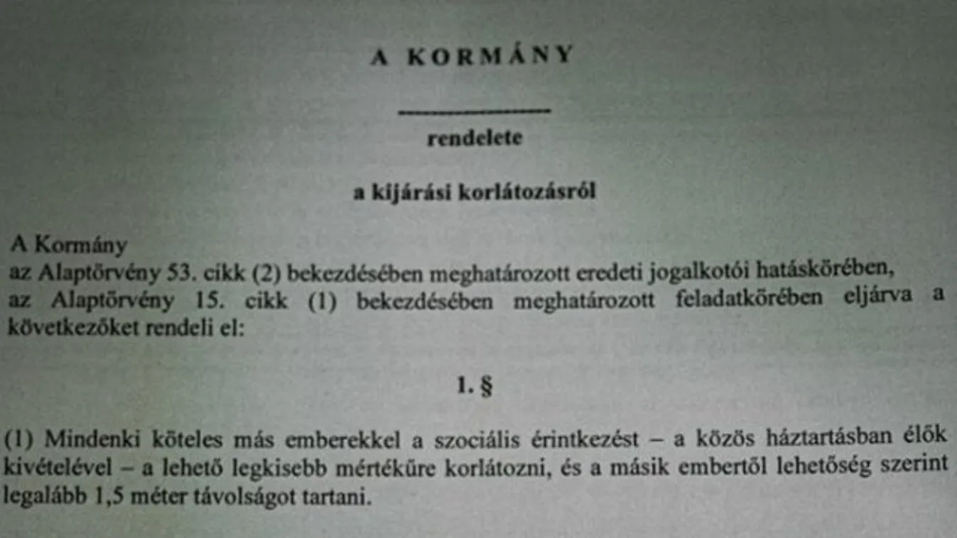 Ne ess pánikba! Itt vannak a kijárási korlátozás részletei