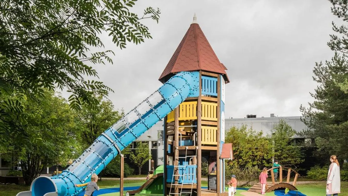 Több mint mint hét méter magas a finnországi Mumin-témájú játszótér tornya