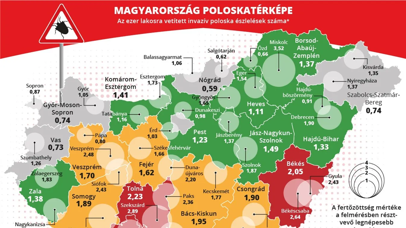 Elkészült Magyarország nagy poloskatérképe