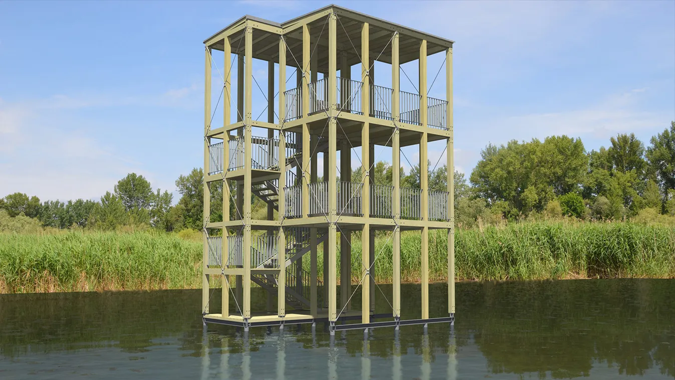 Csak a vízről megközelíthető kilátótornyok épülnek a Tisza-tóra