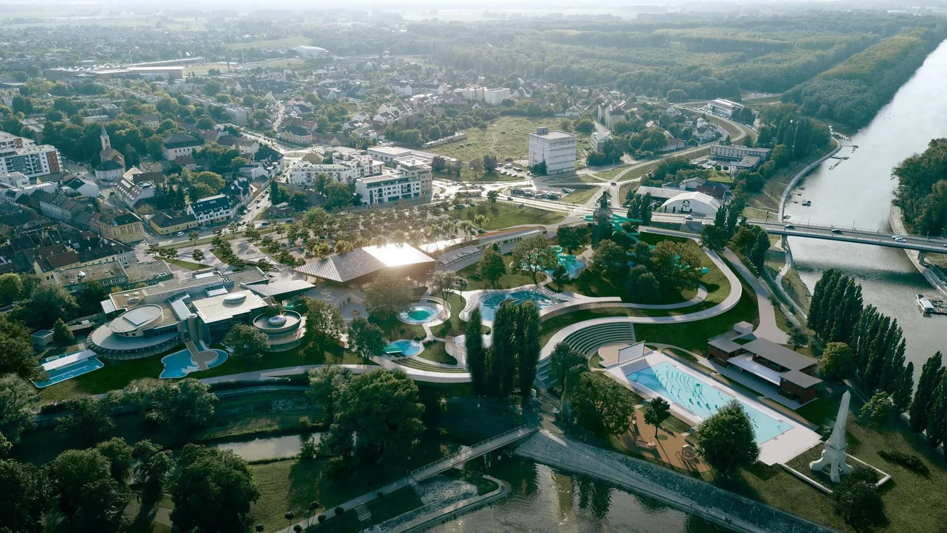 Győrben elkezdődött az új vízi élménypark építése