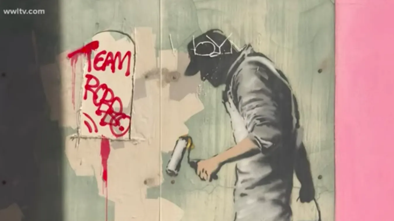 Rivális graffitiművészek rongálhattak meg két Banksy falfestményt