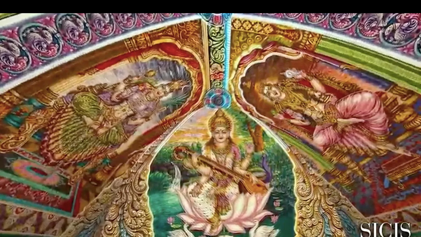 Mozaikokból rekonstruálják Thaiföld hindu templomának pusztuló freskóit