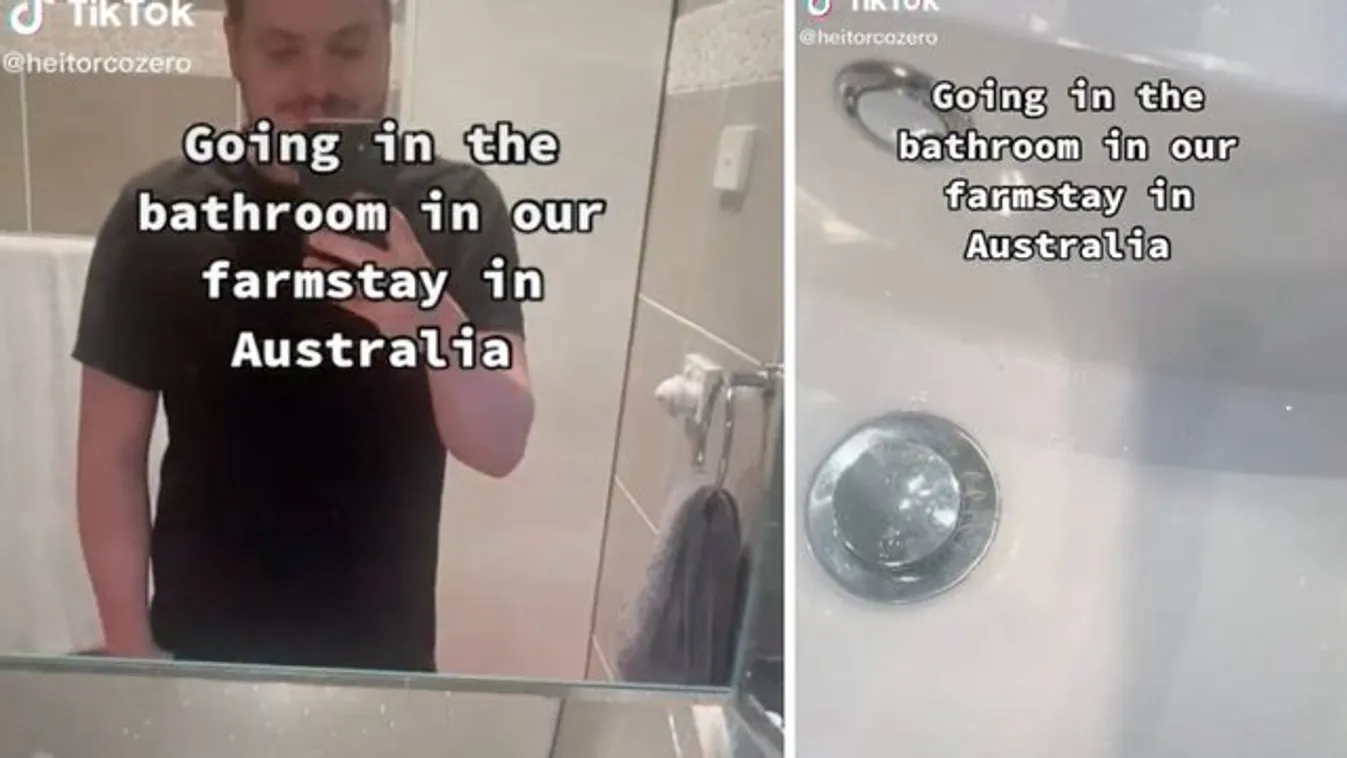 Kiszúrja, mitől kapott frászt a turista a fürdőszobába lépve? videó