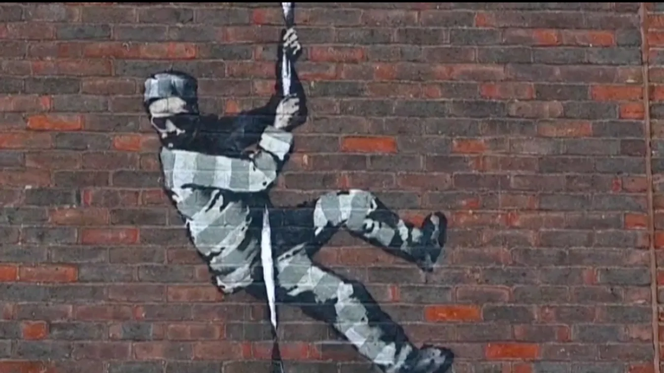 Banksy ezúttal a híres readingi fegyház falára rajzolt