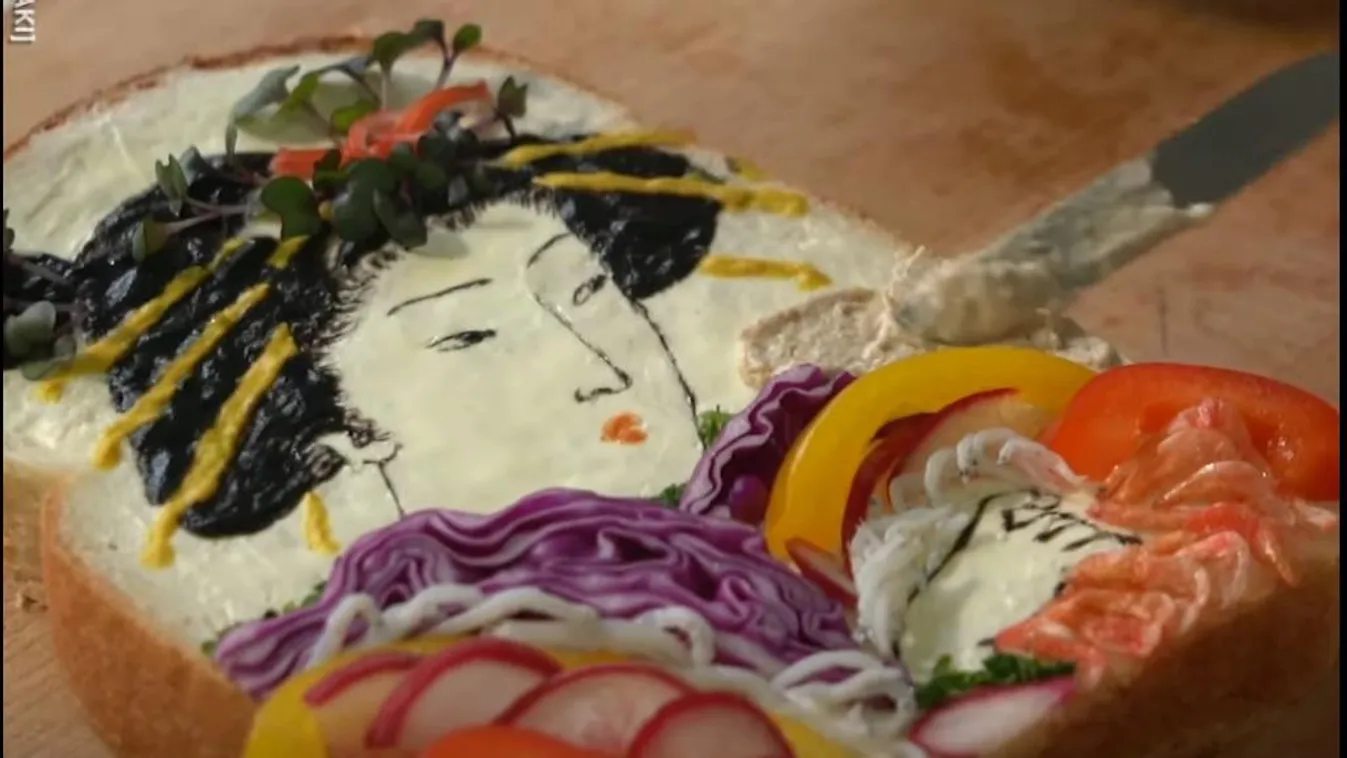 Egy japán ételművész a pirítóst használja vászonként az ehető remekműveihez