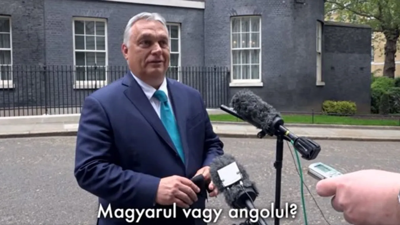 Orbánnak nem kellett tolmács a Downing street 10. előtt