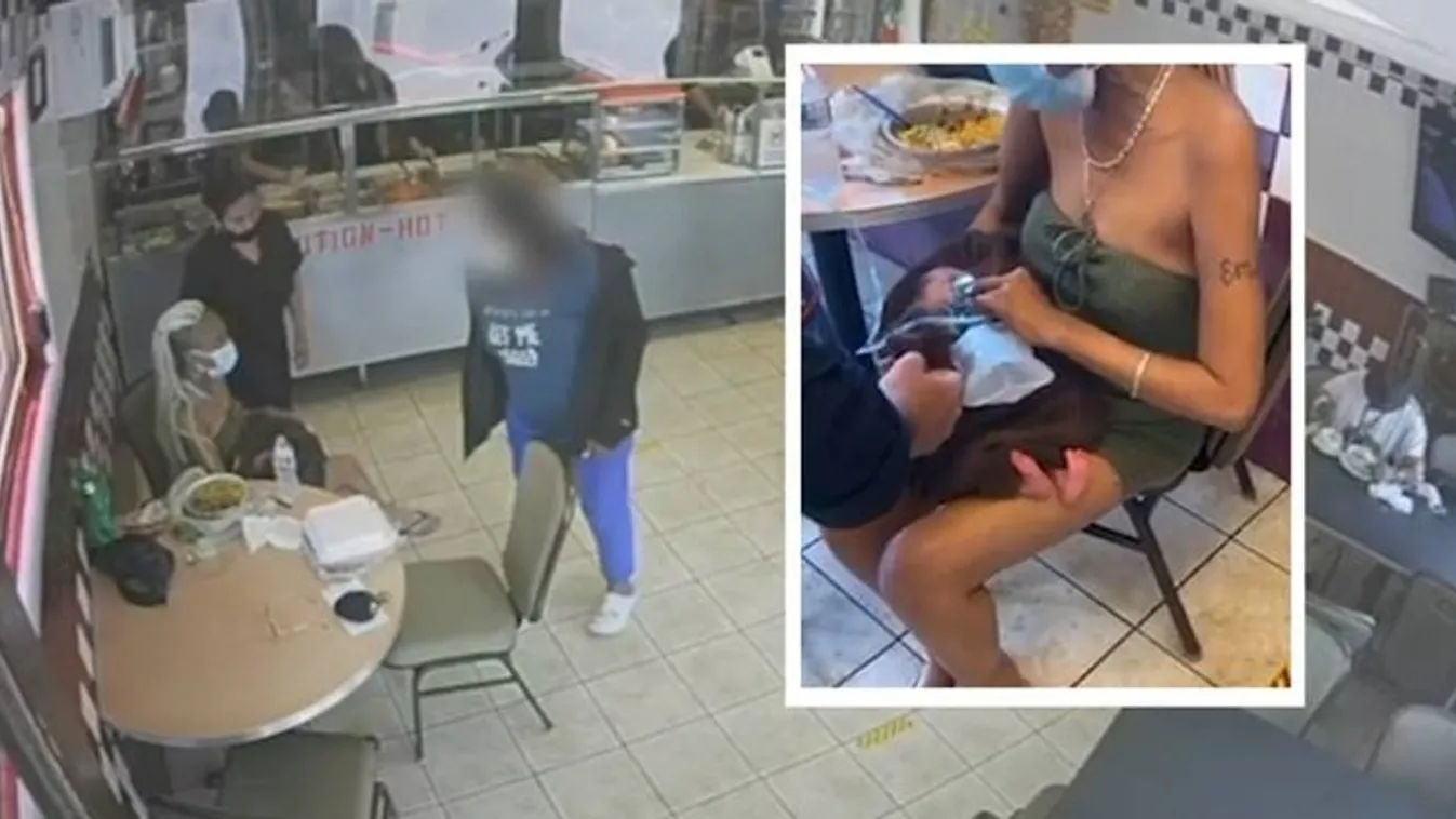 Besétált egy 14 éves lány az étterembe, és egy vadidegen kezébe nyomta újszülött gyermekét – drámai videó