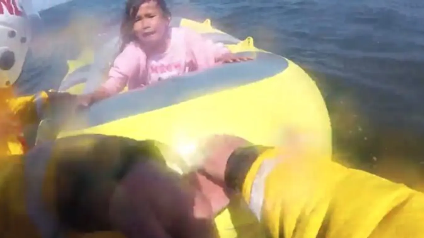 Drámai videó került elő: a nyílt tengeren találták meg a strandról elsodródott kislányt