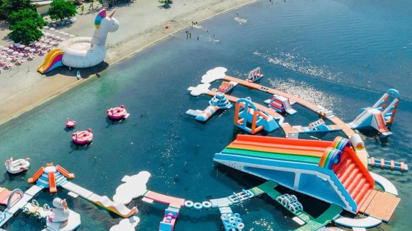 Itt található Ázsia legnagyobb felfújható szigete, ahol unikornzillával is találkozhatnak