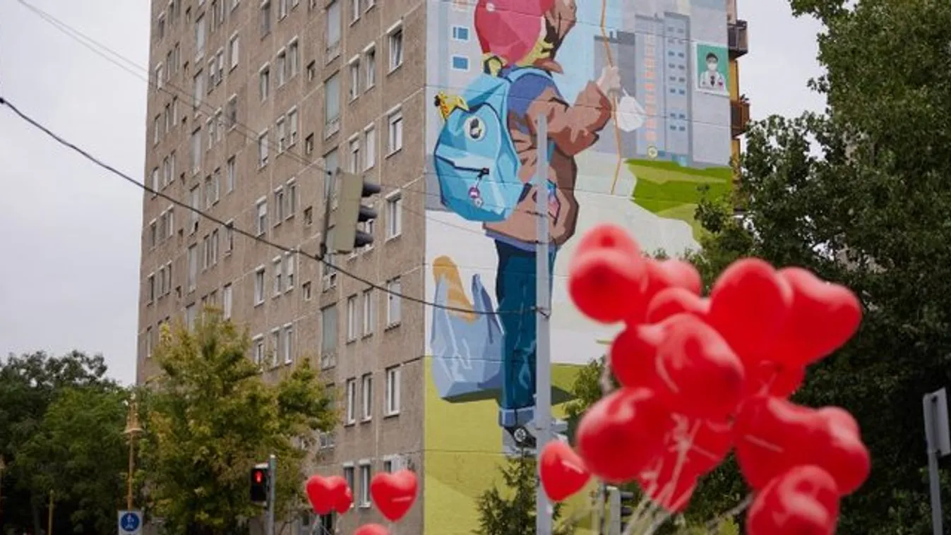Falfestménnyel mondanak köszönetet az egészségügyi dolgozóknak Csepelen