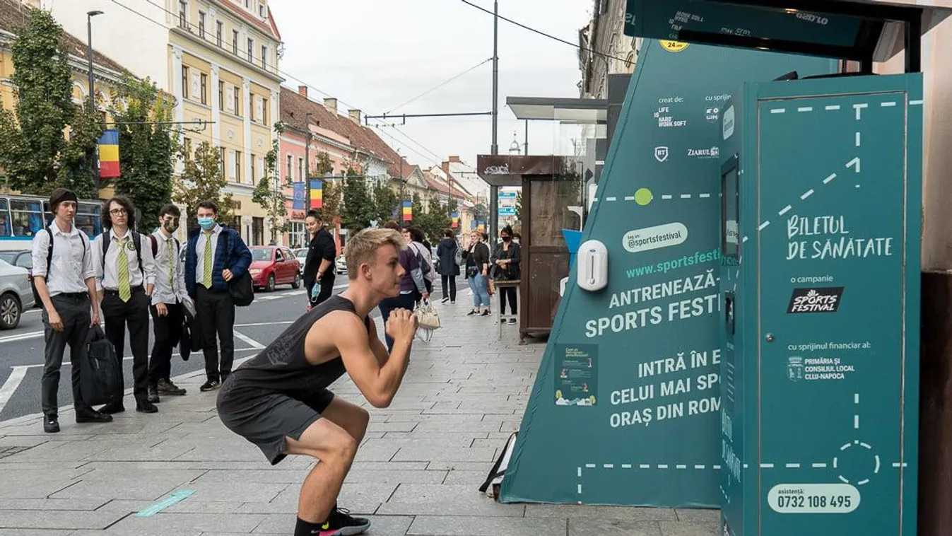 Kolozsvári fitnesz: aki 20 guggolást tud két perc alatt végezni, ingyen buszjegyet kap