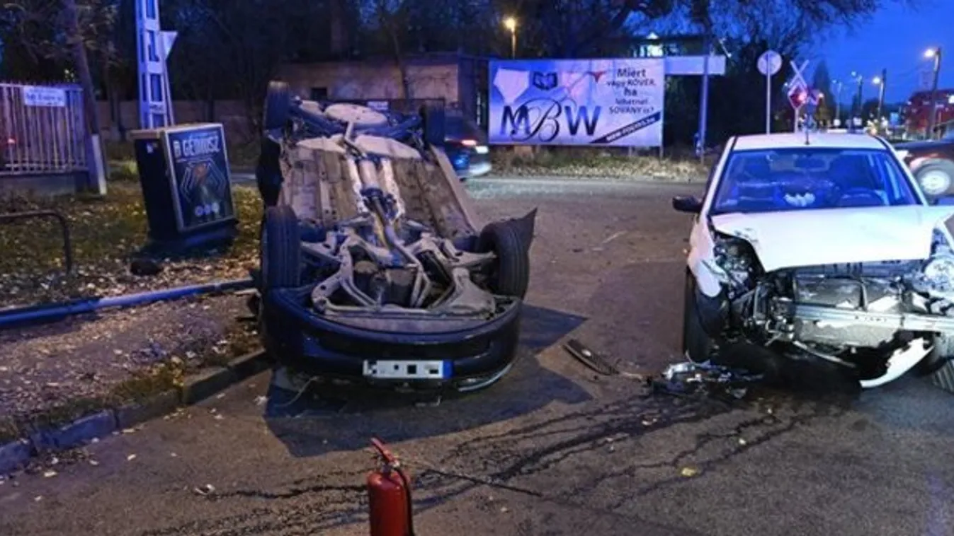 Súlyos baleset a XIX. kerületben: Három autó csapódott egymásnak