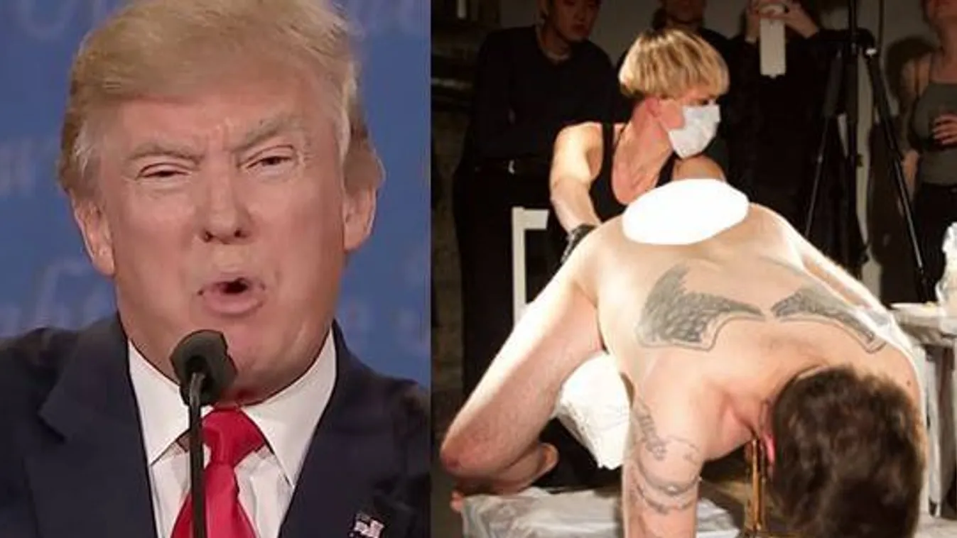 A meleg művész az ánuszával maxolta ki a Trump elleni tiltakozást