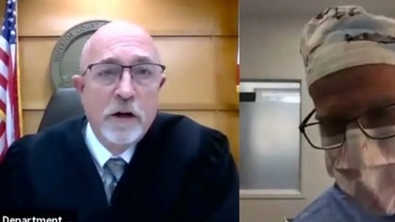 Bizarr: műtét közben jelentkezett be a vádlott az online tárgyalásra – videó
