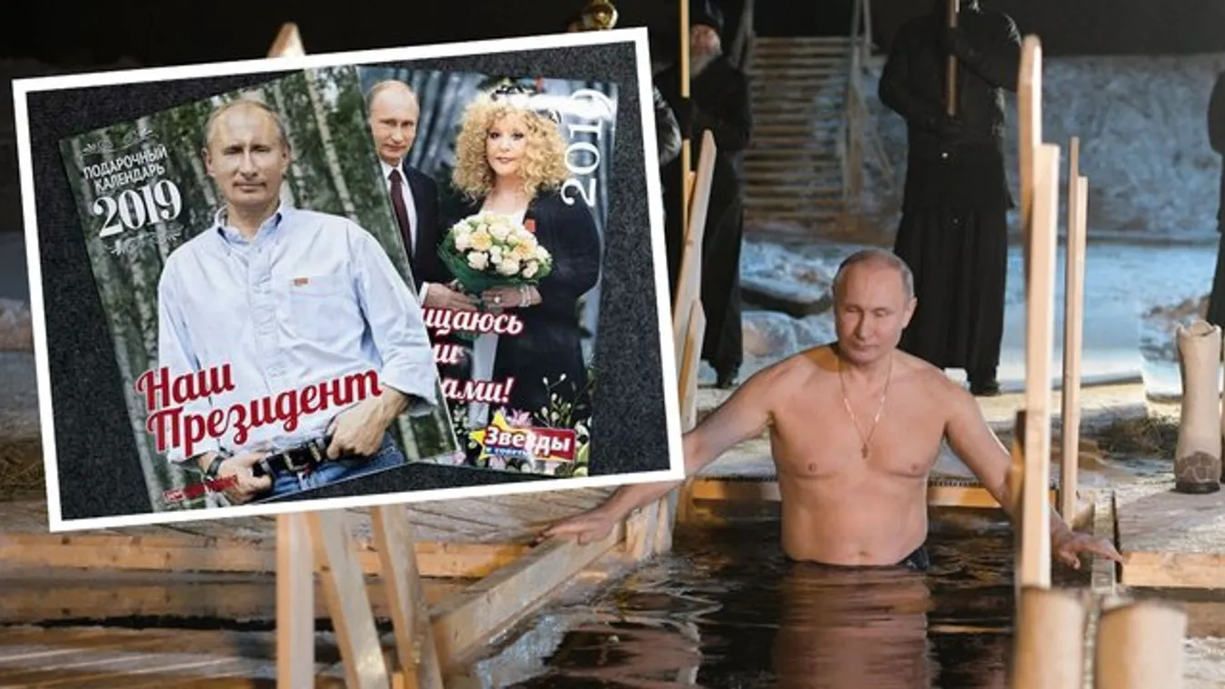 Jégfürdőt vesz 2019-es naptárában Putyin - bizarr elnöki fotók