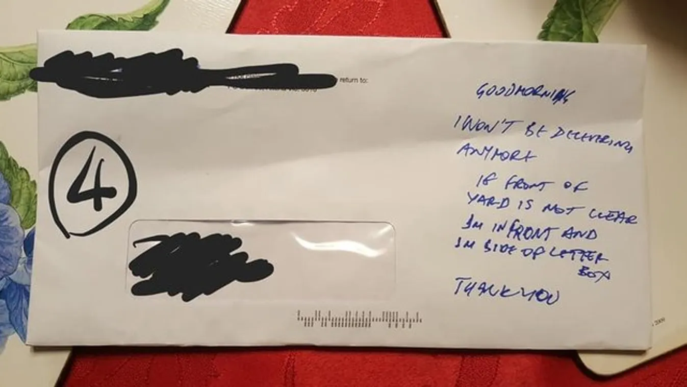 A posta szerint teljesen rendben van, hogy dolgozója fenyegető üzeneteket hagyott a leveleken