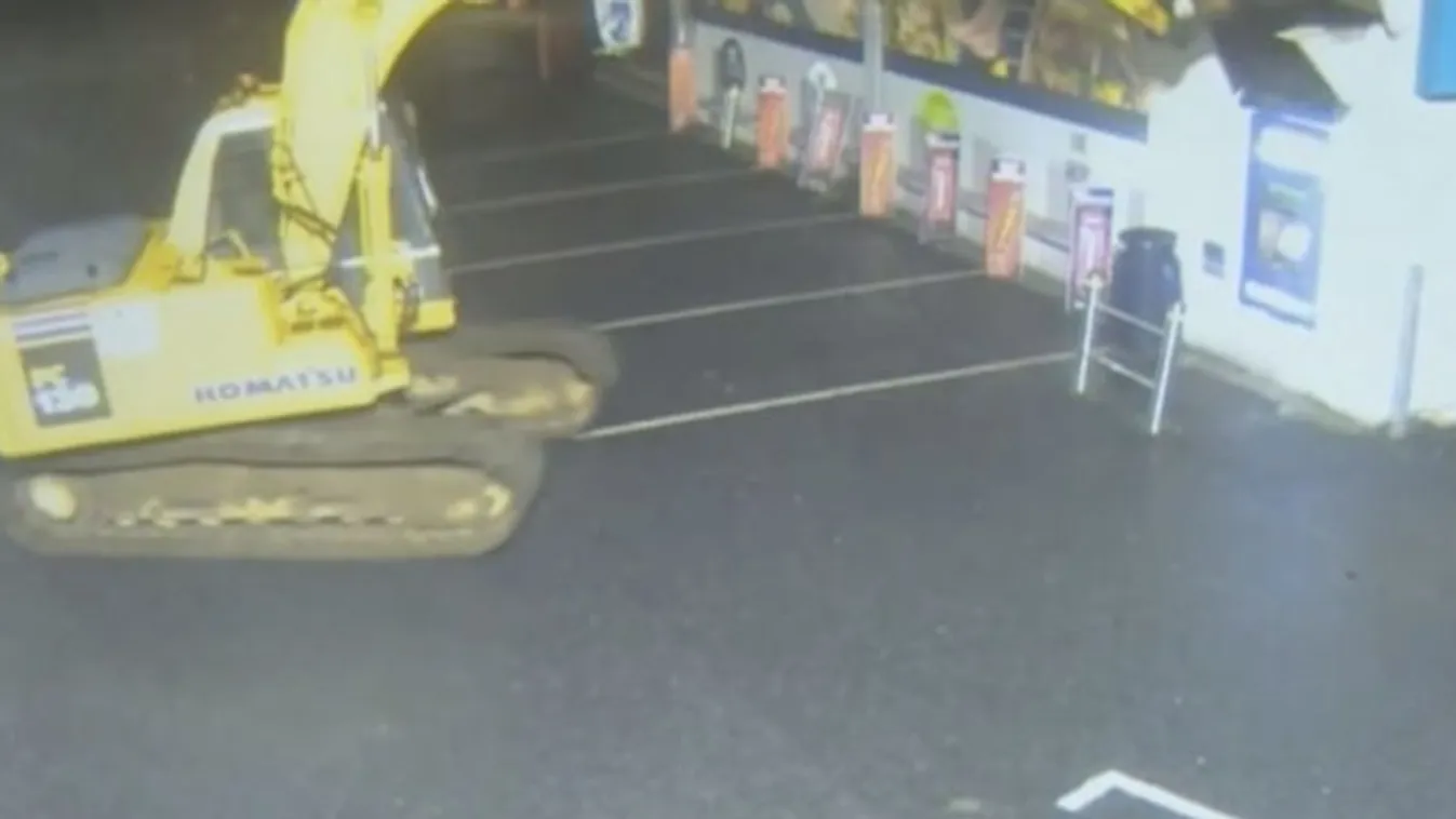 Durva: lopott markolóval ásták ki a falból az ATM-et - videó