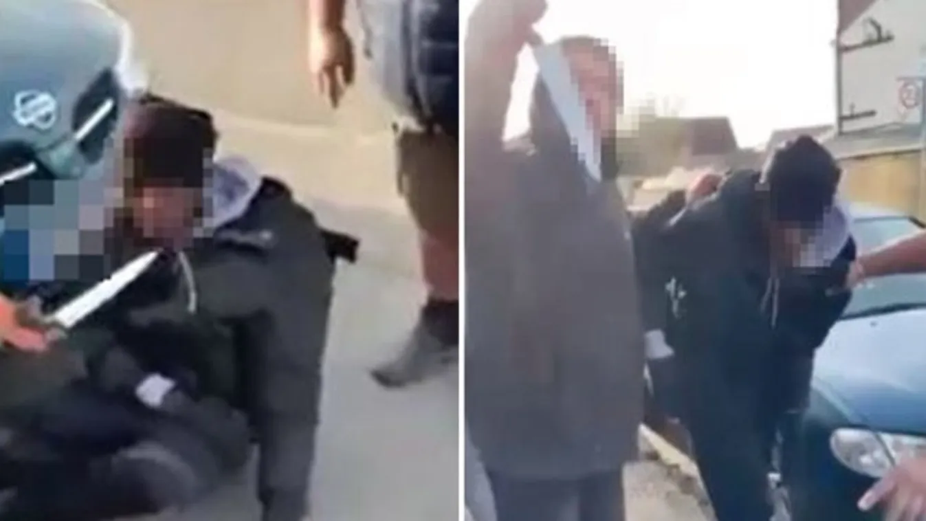 Hatalmas késsel támadt egy gyerekre a 13 éves fegyveres rabló, de nagyon pórul járt – videó