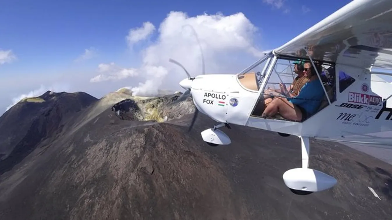 Berepült az Etna kráterébe a magyar pár gépe