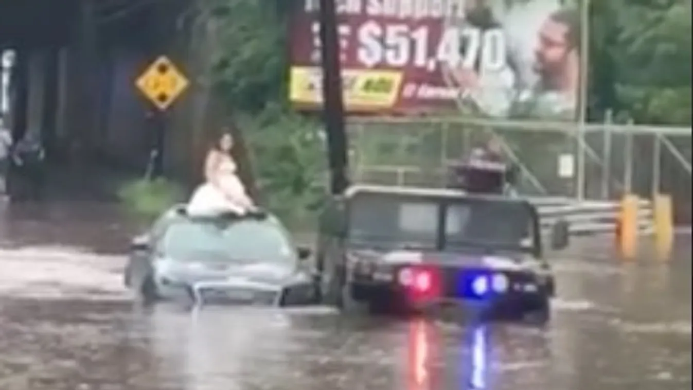 Így kell kezdeni a közös életet: Friss házasokat mentettek ki az árvízből - videó