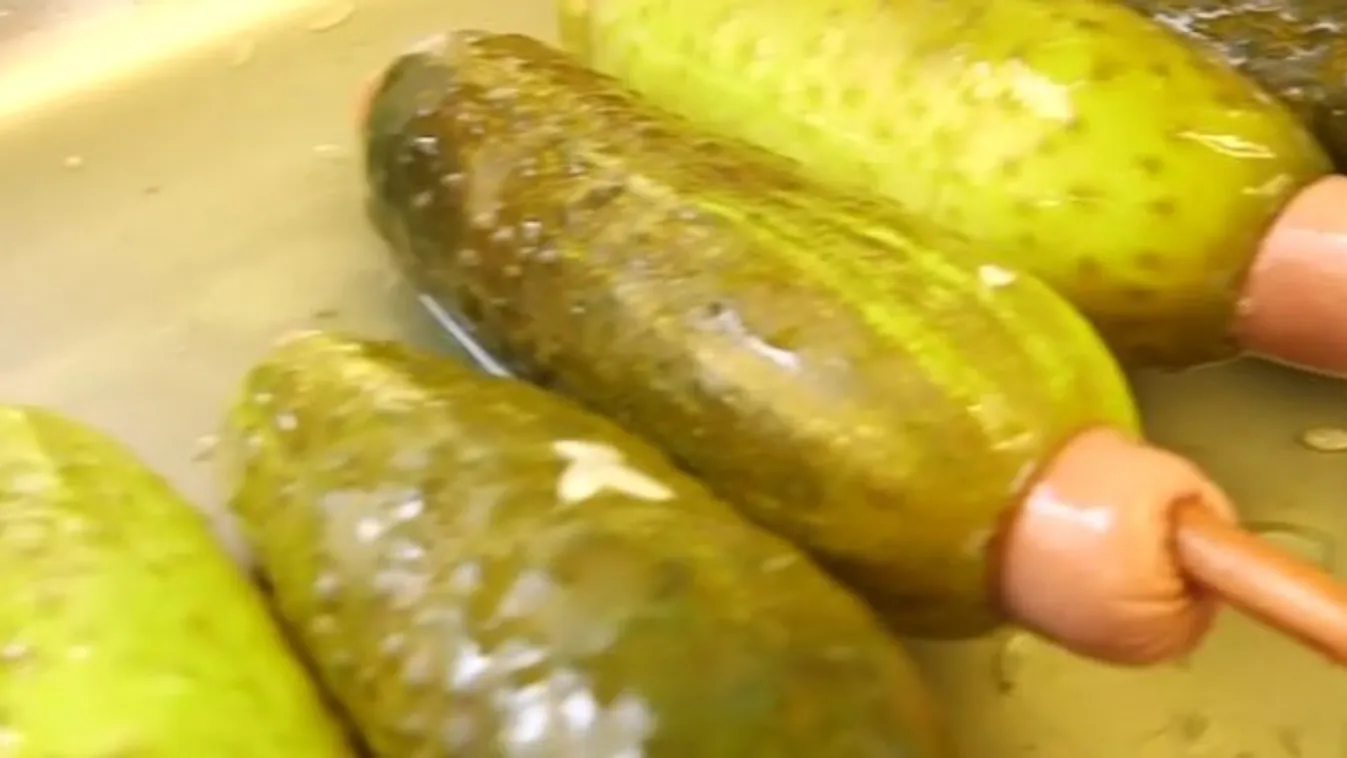 Te jó ég? Bevállalná a savanyú uborkába dugott virslit? videó