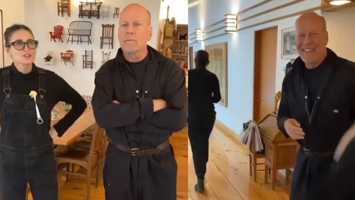 Bruce Willis és Demi Moore megint teljesen megőrültek a karanténban - videó